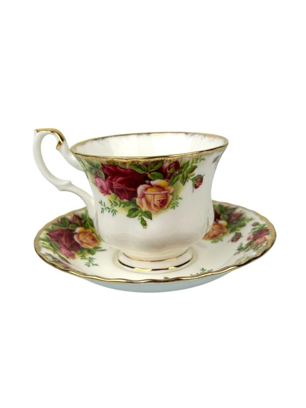 Royal Albert Old Country Roses Teacup & Saucer Set Vintage 1962 England
